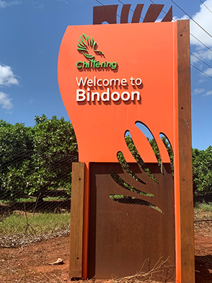 Shire of Bindoon sign in Chittering, Western Australia