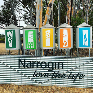 Narrogin sign in Narrogin, Western Australia