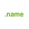 dot name domain name circle advertisement
