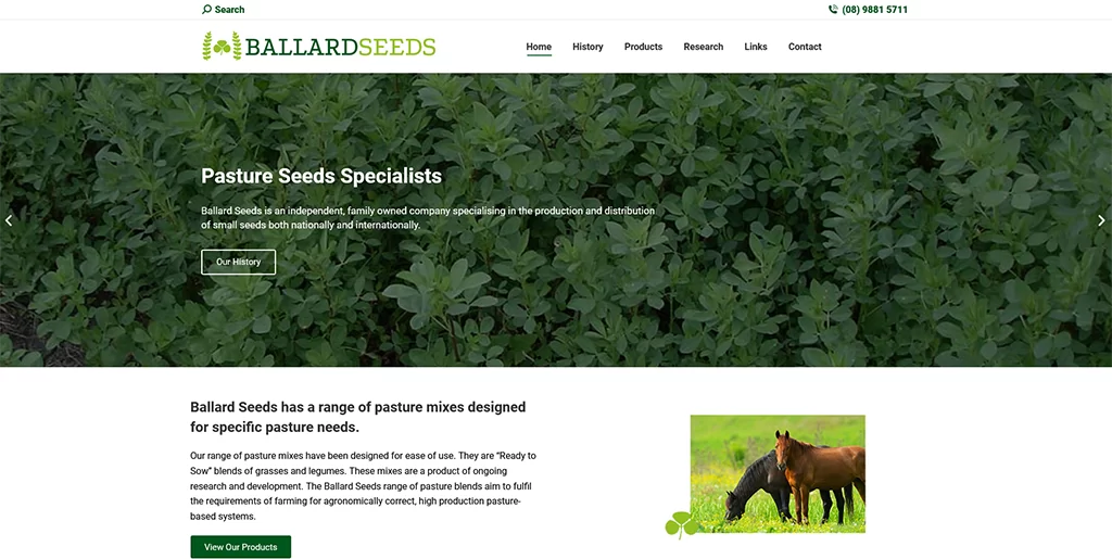 Ballard Seeds Website Preview