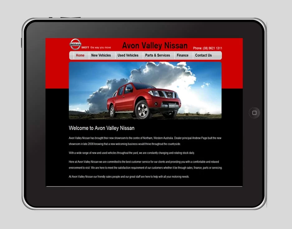 Avon Valley Nissan Website Preview