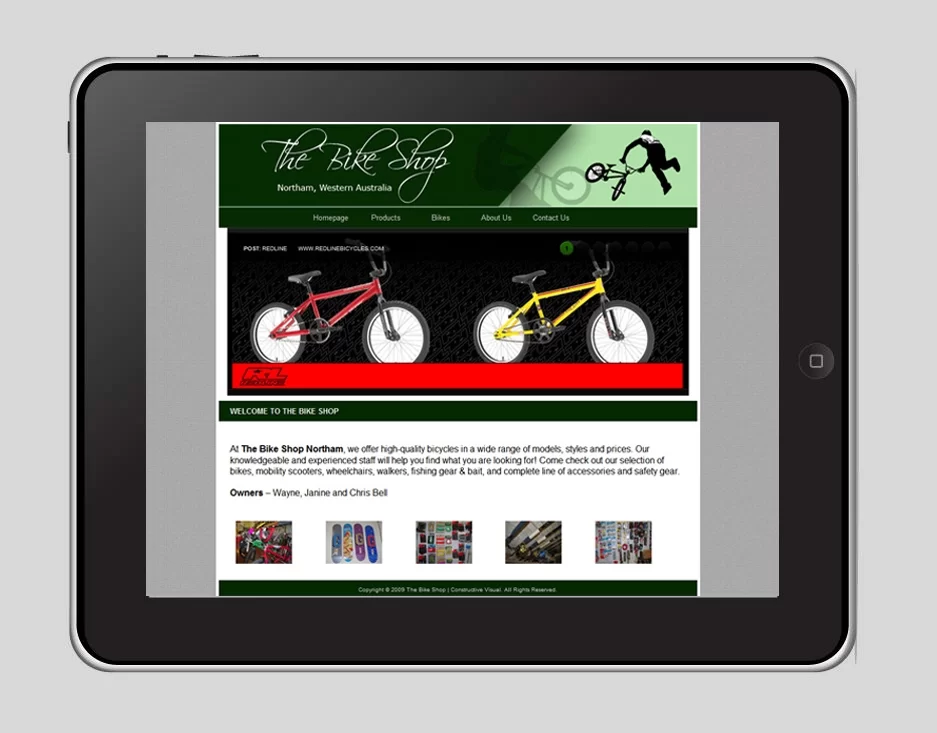 The Bike Shop Northam Website Preview