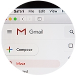 Web hosting browser with GMail Open