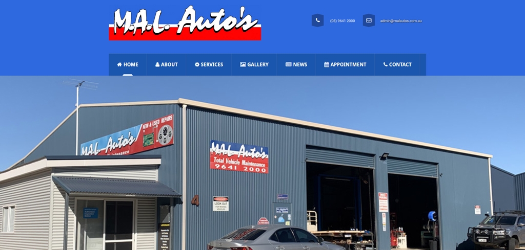 MAL Autos in York Website Preview