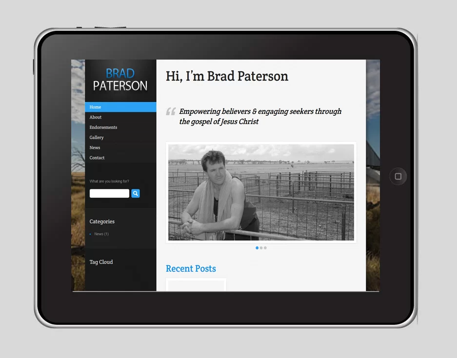 Brad Paterson Website Preview