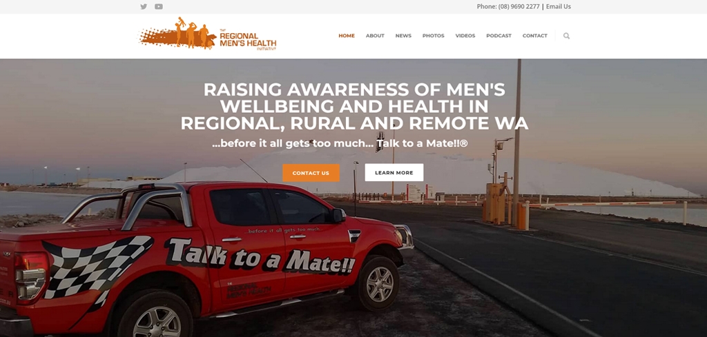 Regional Mens Health Website Preview