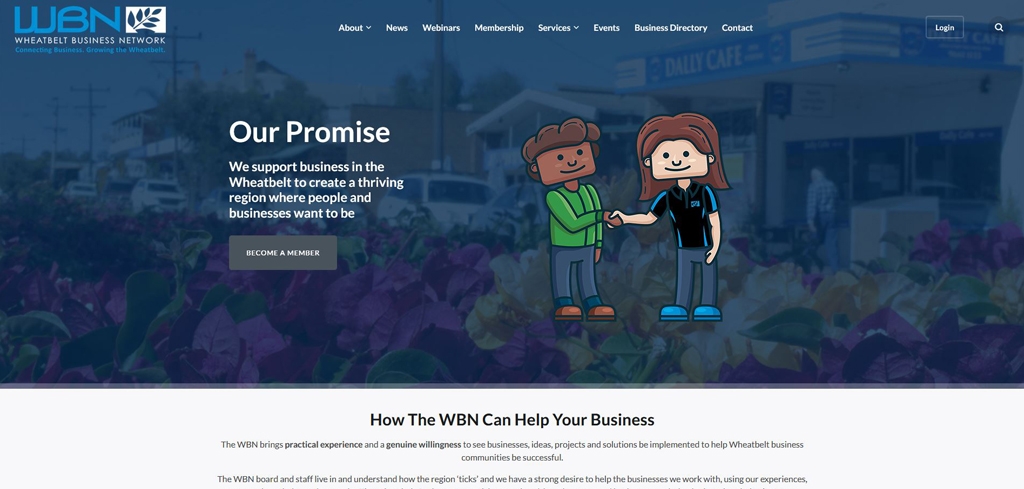 Wheatbelt Business Network Website Preview