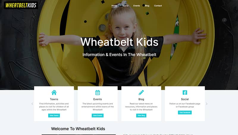 Wheatbelt Kids Website Screenshot