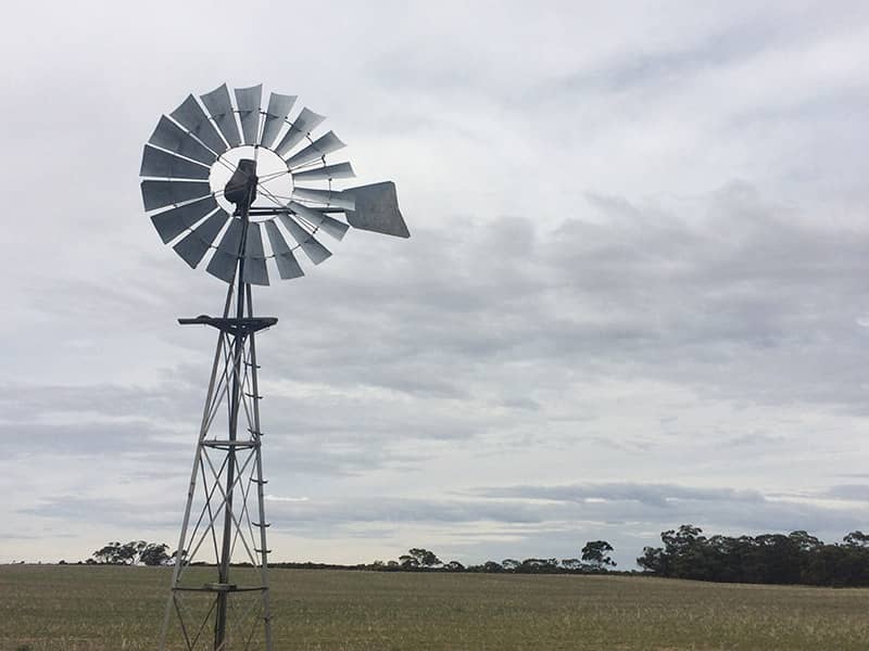 A windmill in Dowerin, Western Australia