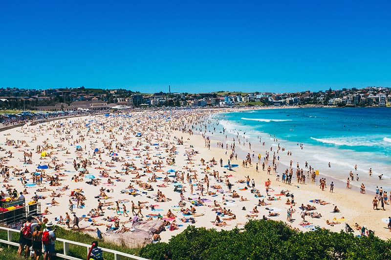 Bondi Beach in New South Wales, Australia