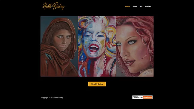 Heidi Bailey Website Homepage