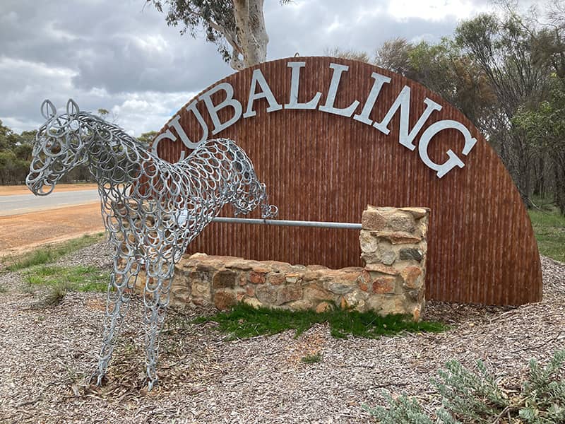 Shire of Cuballing Horse Town Sign