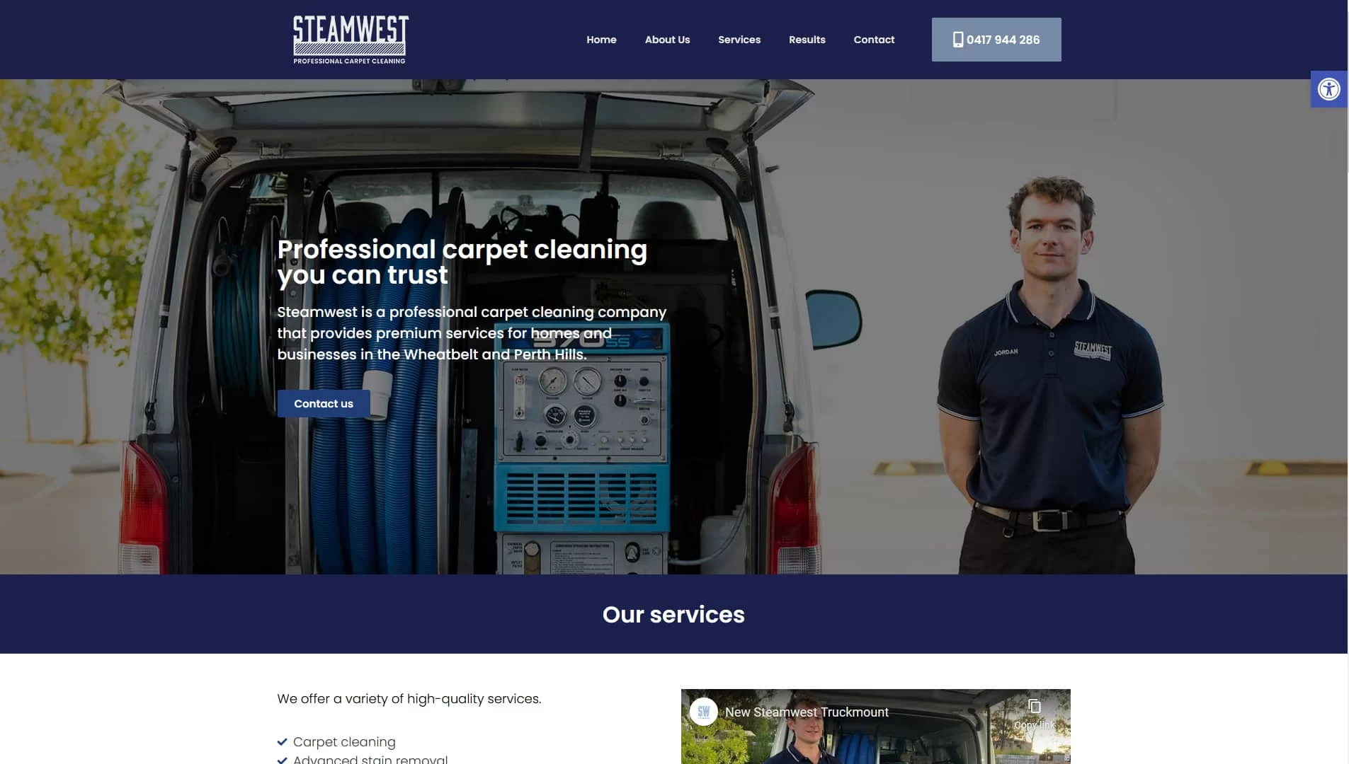 Steamwest Carpet Cleaning Website