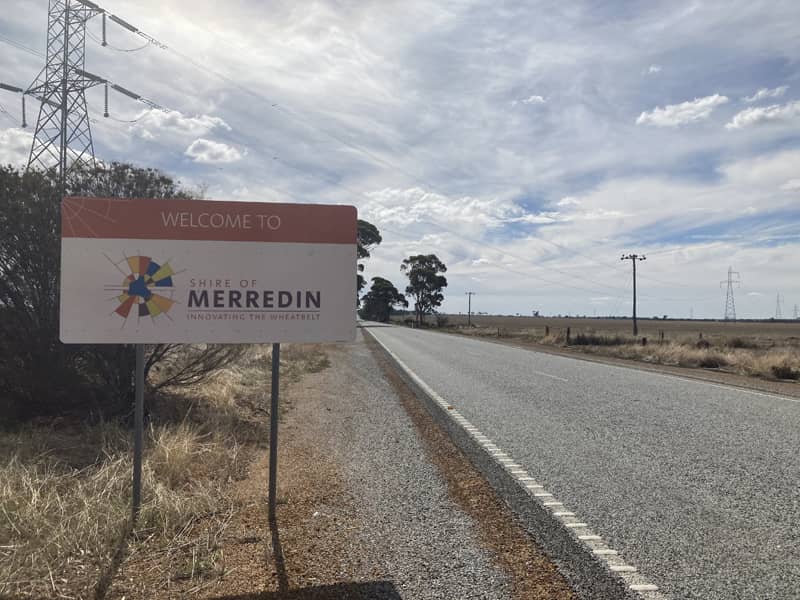 Shire of Merredin sign